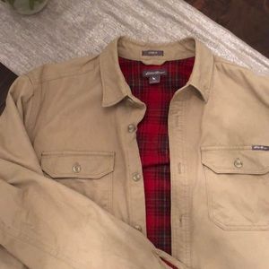 Eddie Bauer fleece-lined luxury barn shirt
